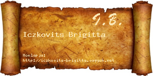 Iczkovits Brigitta névjegykártya